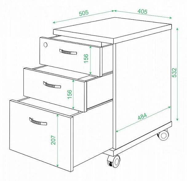Тумбочка Домино ТС-2 Венге/Карамель - Вид 3