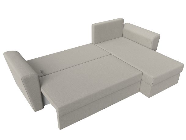 Диван угловой Амстердам Лайт правый угол Рогожка бежевый - Вид 8