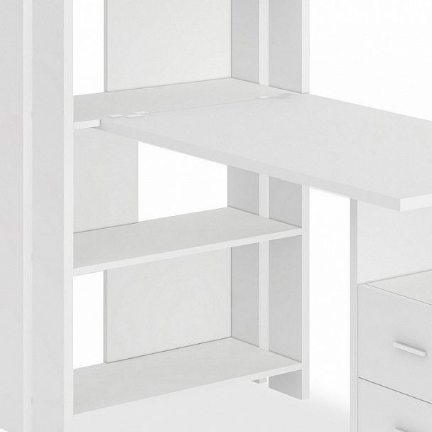 Стол компьютерный Домино Лайт СТЛ-ОВ+С120Прям+ТЯЛ Белый - Вид 3