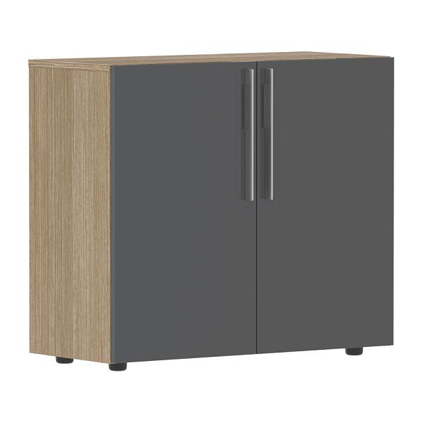 Шкаф СП-064-25-18 Серый глянец/Дуб Натуральный 900х400х800 KANON - Вид 1