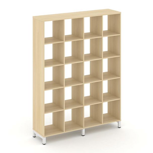 Стайл Проджект Каркас стеллажа 5 яр. SN.KS-540 Акация Лорка/Металл Белый 1488*400*1982 - Вид 1