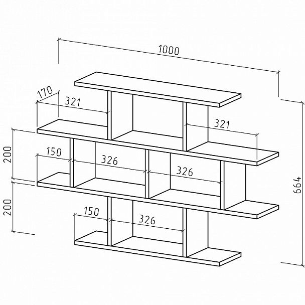 Полка навесная Лайт-46 - Вид 2
