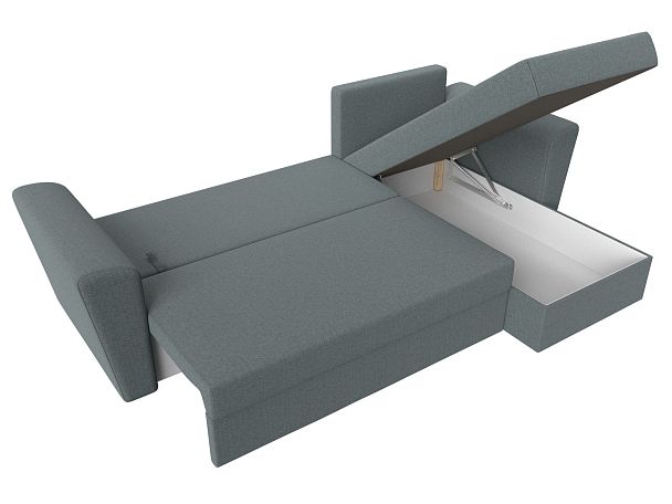 Диван угловой Амстердам Лайт правый угол Рогожка серый - Вид 9