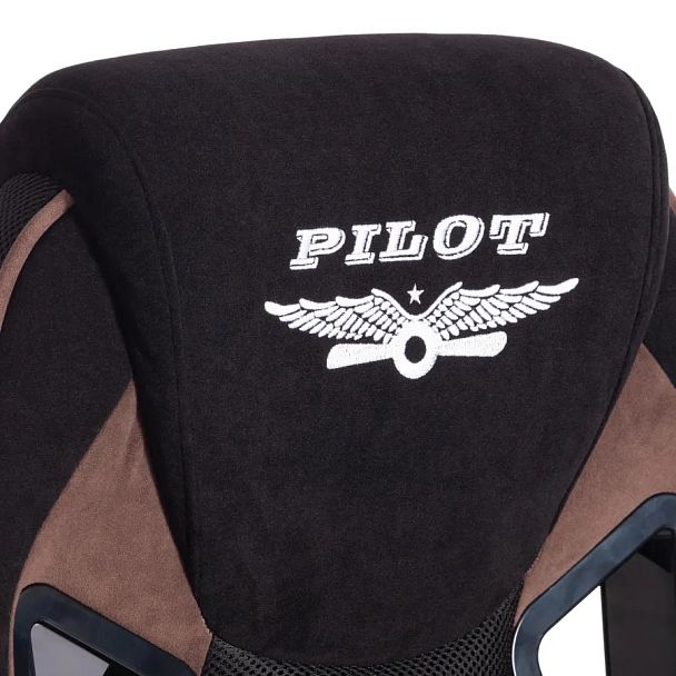 Кресло Пилот/Pilot (24), флок/ткань, черный/черный/коричневый - Вид 8