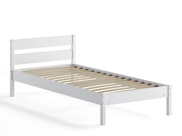 Кровать деревянная Мечта 800х2000, береза, цвет белый - Вид 3