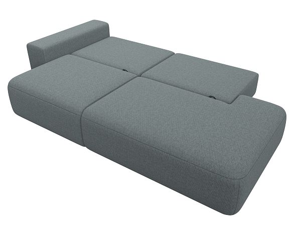 Диван прямой Лига-036 НПБ Модерн подлокотник слева Рогожка серый - Вид 9