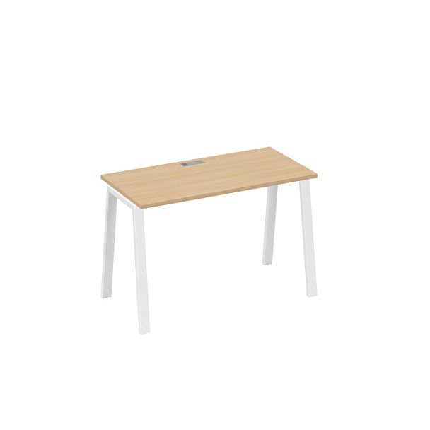 Стол письменный на металлокаркасе TRE A4 А4 Б3 003 БП натуральный дуб / металлокаркас белый - Вид 1