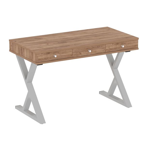 Home Office Стол письменный VR.SP-1-118.M Дуб табак/Серый металл 1180*600*750 - Вид 1