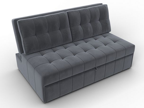 Диван прямой Лига-107 (140) Велюр серый - Вид 6