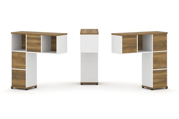 Concept Надставка низкая CN.DNN-003 Сандал Янтарный/Белый Бриллиант/Металл Черный 1099*365*1130 - Вид 1