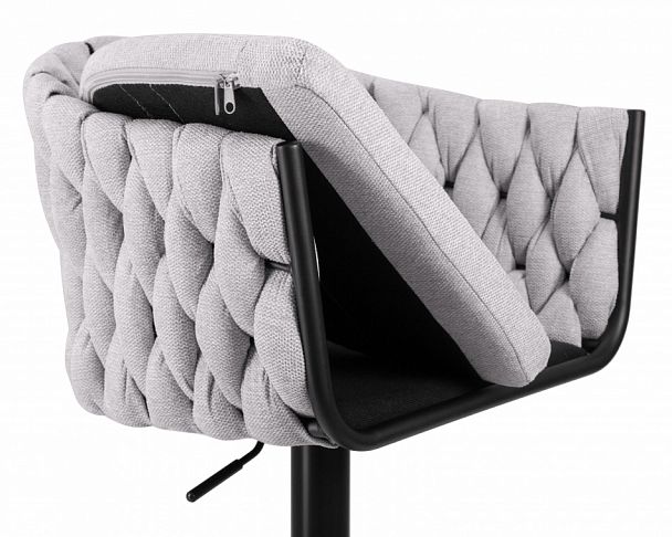 Стул барный DOBRIN LEON (серая ткань (LAR 275-17)) - Вид 7