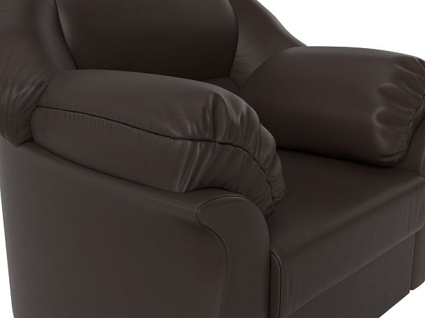 Кресло Карнелла (полностью экокожа коричневая) - Вид 4