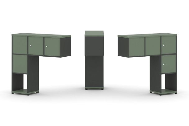 Concept Надставка низкая CN.DNN-002 Кобо/Антрацит/Металл Антрацит 1099*365*1130 - Вид 1