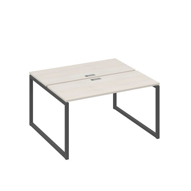 Станция (2х140) офисная с металлокаркасом QUATTRO A4 А4 Б4 171 БП дуб / металлокаркас антрацит - Вид 1