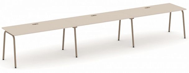 Рабочая станция на 3 места "ESTETICA" ES.RS-3.4-LK Капучино - Вид 1