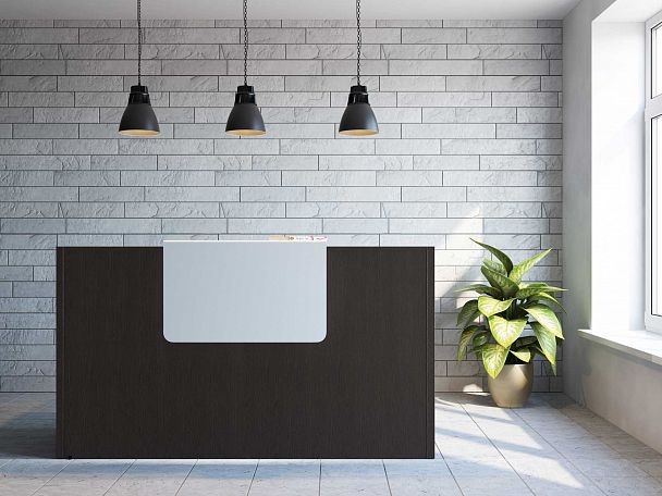 Элемент ресепшн низкий Salute 123x90x75 орех - Вид 2