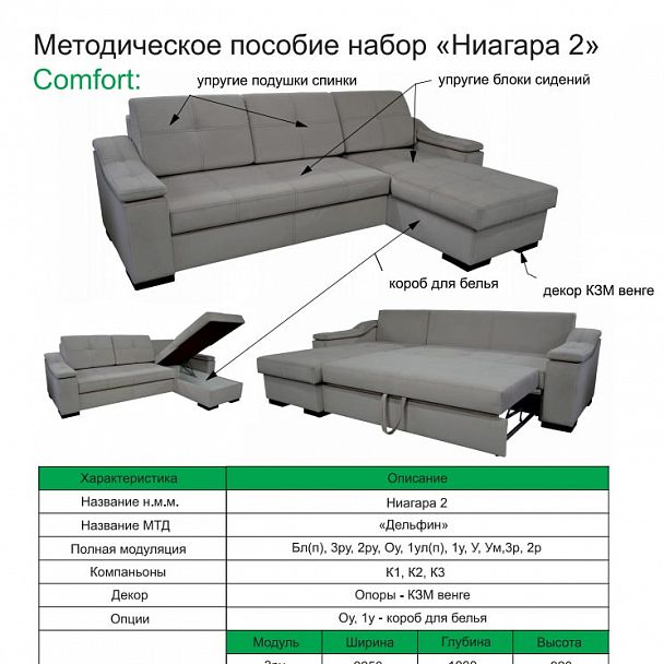 Диван "Ниагара-2" с оттоманкой - Вид 6