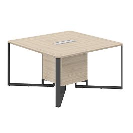 Стол переговорный Spider 1400х1400х750 антрацит/акация - Фото предпросмотра