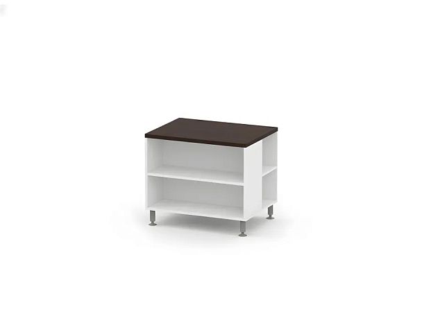 БЕРЛИН / BERLIN Тумба для копира на цокольных опорах 800х600х690 Венге/Белый - Вид 1