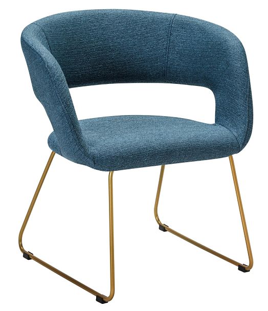 Кресло Hugs синий/Линк золото - Вид 1