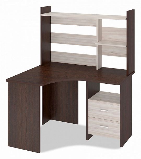 Стол компьютерный Домино Лайт СКЛ-Угл120+НКЛ-120 Венге/Карамель левый - Вид 1