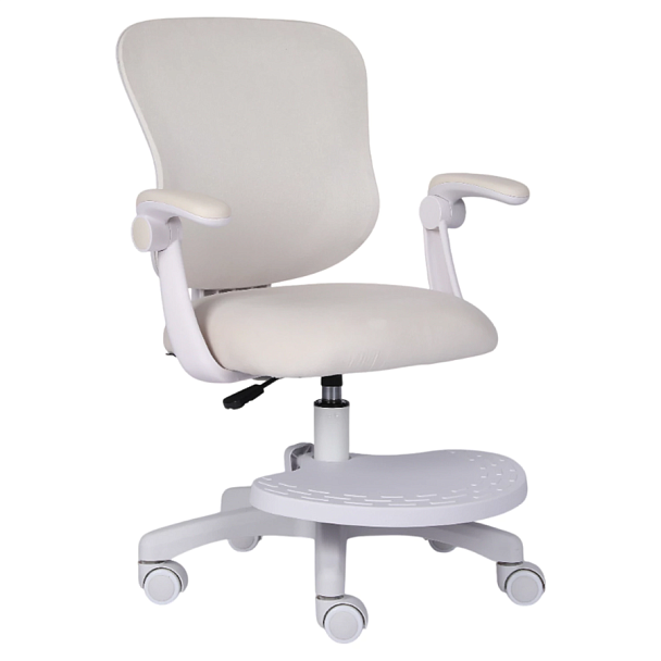 Кресло детское с подставкой для ног BRABIX "Sky MG-206", велюр, бежевое, 533156 - Вид 2