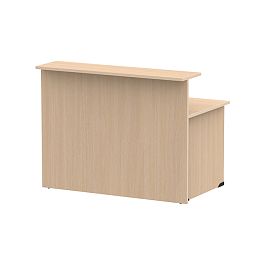 Стойка ресепшн прямая СР-140/80 дуб молочный - Фото предпросмотра