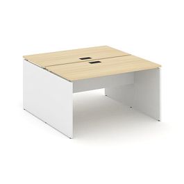 Стайл Проджект Рабочая станция 2-х сторон. SN-D.DRS-001 Акация Лорка/Белый/Черная Заглушка 980*1232* - Фото предпросмотра