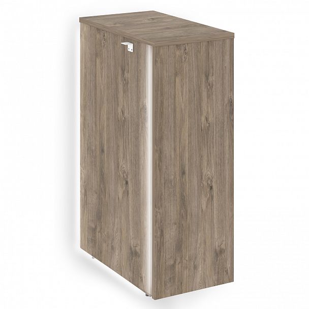 Тумба с подсветкой 4 ящика завершающая "Onix" O.R-TV-4.S тиквуд темный - Вид 2