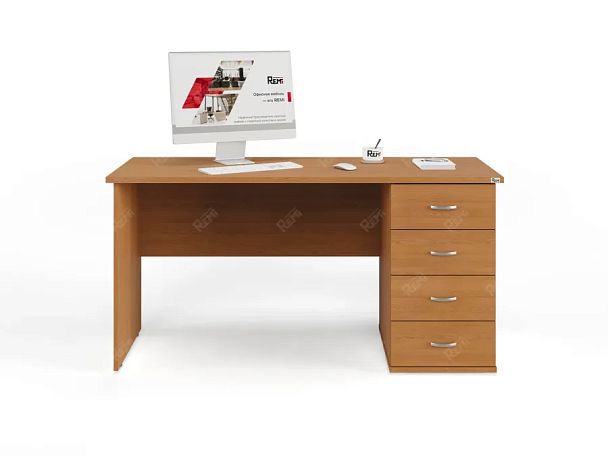 UNITY РС06-15 R ВИШНЯ Стол однотумбовый 1500х600х750 - Вид 1