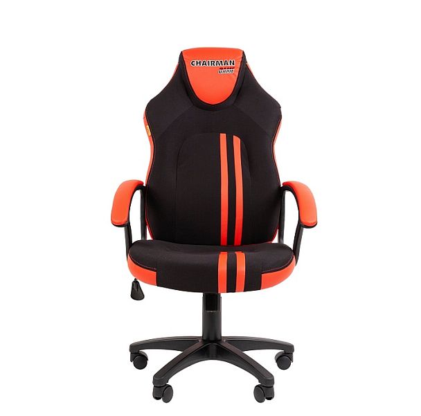 Кресло CHAIRMAN GAME 26, экокожа/ткань стандарт, черный/красный - Вид 3