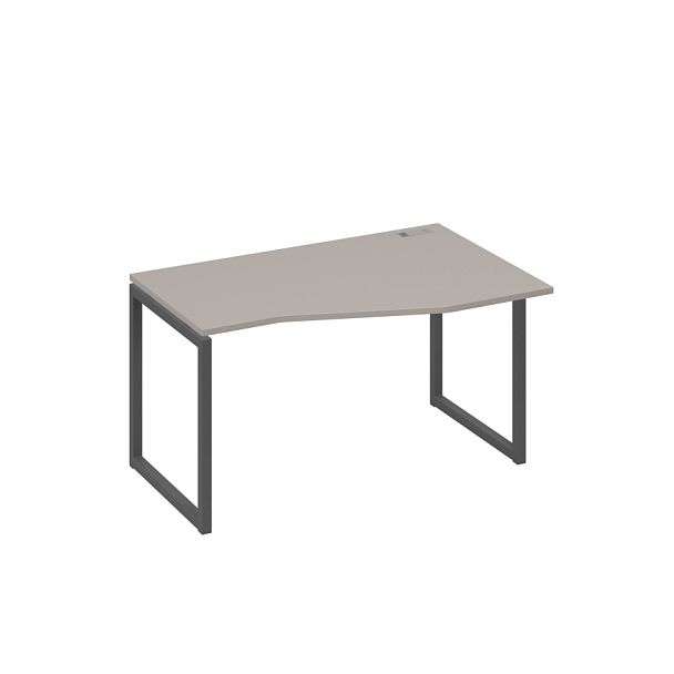 Стол эргономичный правый "Техно" на металлокаркасе QUATTRO A4 А4 Б4 064 БП мокко премиум / металлокаркас антрацит - Вид 1