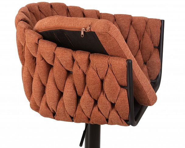 Стул барный DOBRIN LEON (оранжевая ткань (LAR 275-27)) - Вид 7