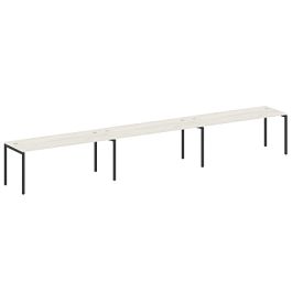 Metal System Quattro Р. ст. на 3 раб. места на П-образном м/к 40БП.СМ-3.5 Дуб наварра/Антрацит металл 5400*720*750 - Фото предпросмотра