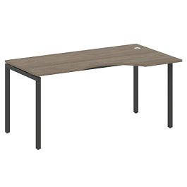 Metal System Quattro Стол криволинейный правый на П-образном м/к 40БП.СА-1 (R) Вяз/Антрацит металл 1600*900*750 - Фото предпросмотра