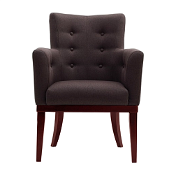 Кресло "Капри C-07/2" с пуговицами и пиковкой на деревянном каркасе - Фото предпросмотра