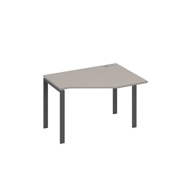 Стол эргономичный правый "Техно" на металлокаркасе UNO A4 А4 Б1 052 БП мокко премиум / металлокаркас антрацит - Вид 1