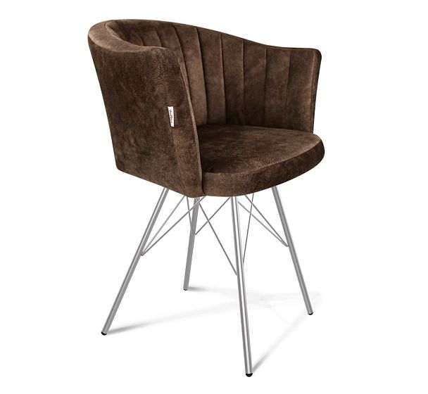 Стул Sheffilton SHT-ST42-1/S37 кофейный трюфель/хром лак - Вид 2