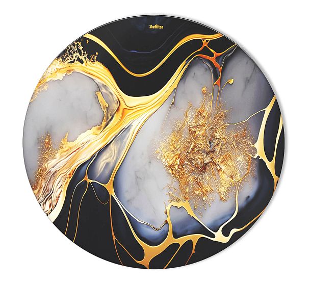 Столешница Sheffilton SHT-TT32 60 стекло/МДФ черный алмаз - Вид 2