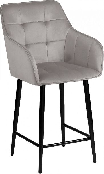 Полубарное поворотное кресло Мони К, Confetti silver/черный - Вид 4