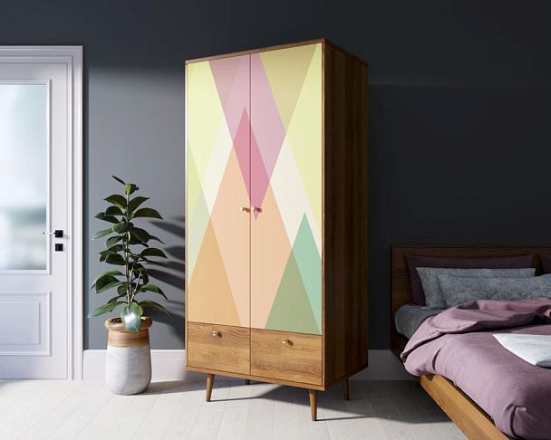 Шкаф двухстворчатый Berber принт 16 арт BB16/Print_16 - Вид 3