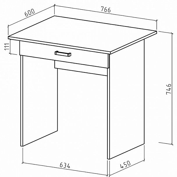 Стол письменный Лайт-1Я - Вид 2