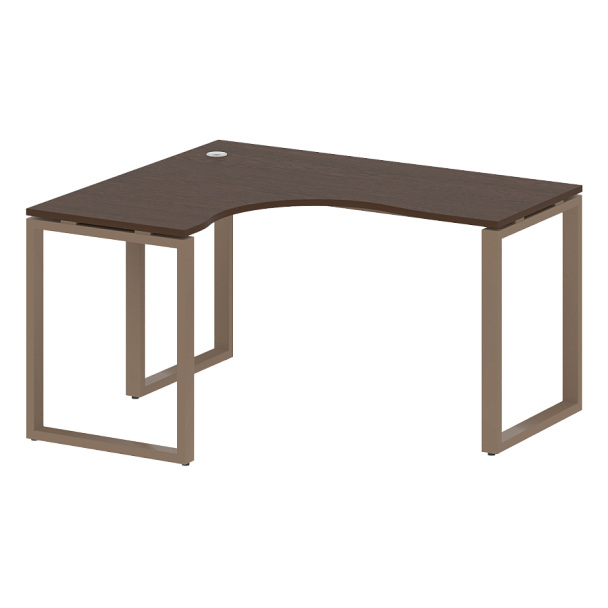 Metal System Стол криволинейный левый на О-образном м/к БО.СА-3 (L) Венге/Мокко металл 1400*1200*750 - Вид 1