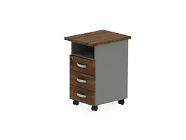 БЕРЛИН / BERLIN Тумба приставная правая 450х580х740 Орех Вармия/Серый - Фото предпросмотра