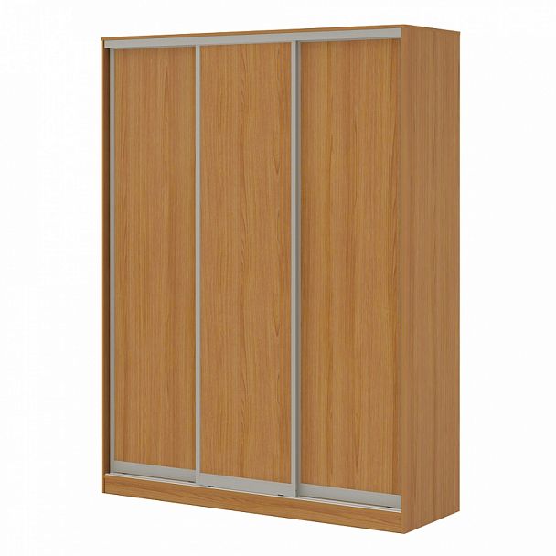 Шкаф купе 1,8 с тремя дверями из ЛДСП "Система-M" ПК-ШК-КМШ240х180Д3-В1-24 ольха - Вид 1