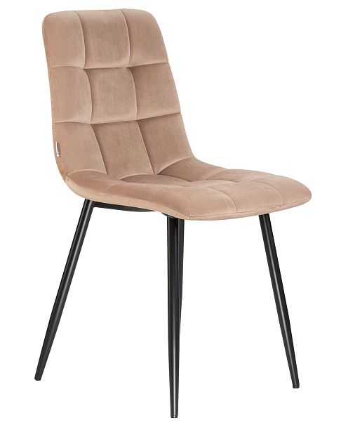Стул обеденный DOBRIN ALEX (черные матовые ножки, мокко велюр (V108-104)) - Вид 2