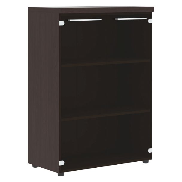 Шкаф со стеклянными дверьми и топом AMC 85.7 Венге Магия 850х456х1201 ALTO - Вид 1