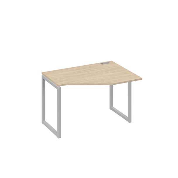 Стол эргономичный правый "Техно" на металлокаркасе QUATTRO A4 А4 Б4 052 БП дуб скандинавский / металлокаркас серый - Вид 1