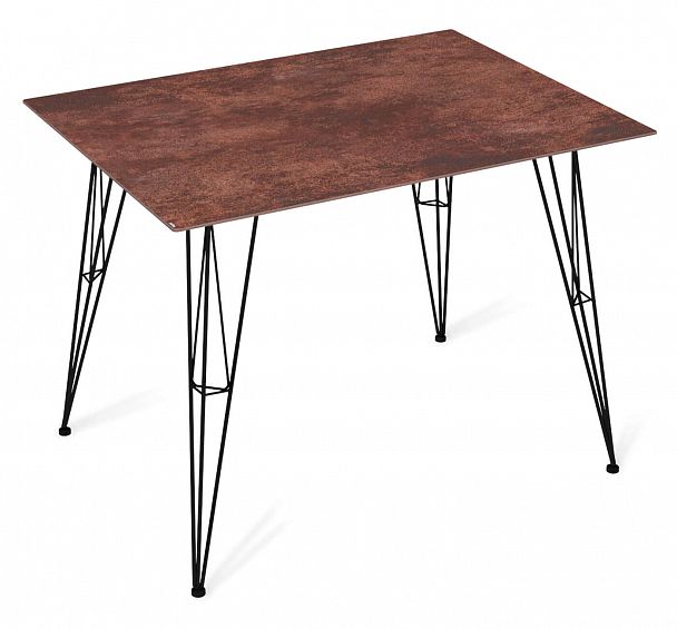 Стол Sheffilton SHT-TU10/TU21-6 100/75  керамика черный муар/коричневая сепия - Вид 3