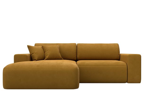 Диван угловой Лига-036 НПБ Классик левый угол Велюр желтый - Вид 2